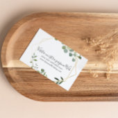 Tropische groene bladeren Spaanse bruiloft website Informatiekaartje