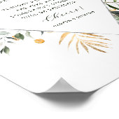 Tropische groene bruiloft met open boog poster (Hoek)