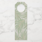 Tropische groene en gouden bladeren op pagina's flessenhanger (Achterkant)