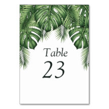 Tropische Groene Monstera Trouw Tafel Nummer