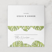 Tropische groene palmbladeren bruiloft (Buitenkant ongevouwen)