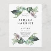 Tropische groene rustige uitnodiging (Voorkant)