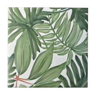 tropische groene tegels tegeltje