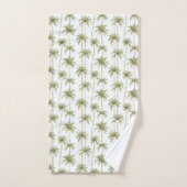 Tropische groene witte palmbomen bad handdoek (Handdoek)