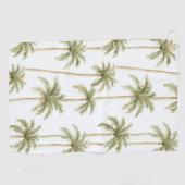 Tropische groene witte palmbomen golfhanddoek (Horizontaal)