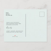 Tropische groene zee glas bruidsdouche uitnodiging briefkaart (Achterkant)