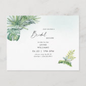 Tropische groene zee glas bruidsdouche uitnodiging briefkaart (Voorkant)