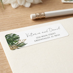 Tropische Groenvoorziening Botanische Boho Retoura Etiket