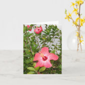 Tropische groeten kaart (Gele Bloem)