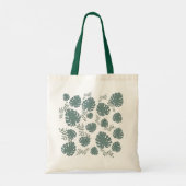 Tropische grote bladeren tote bag (Achterkant)