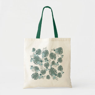 Tropische grote bladeren tote bag