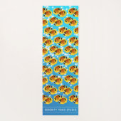 Tropische halfmoon Butterflyfish in bubelwater Yogamat (Achterkant)