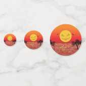 Tropische Halloween Confetti (Achterkanten)