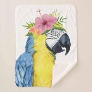 Tropische Halo - Parrot Sherpa Deken