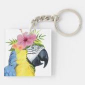 Tropische Halo - Parrot Sleutelhanger (Achterkant)