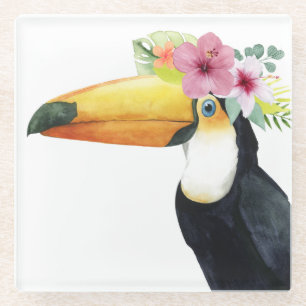 Tropische Halo - Toucan Glazen Onderzetter