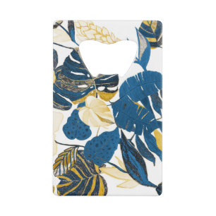 Tropische Hand getrokken: Creatief Naadloos Patroo Kredietkaart Flessenopener