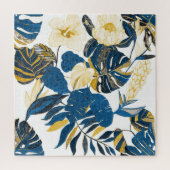 Tropische Hand getrokken: Creatief Naadloos Patroo Legpuzzel (Verticaal)