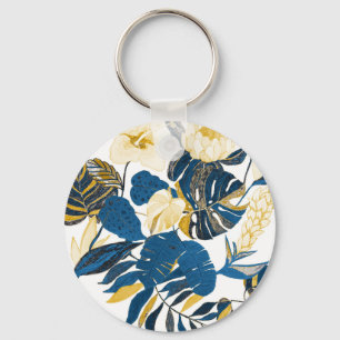Tropische Hand getrokken: Creatief Naadloos Patroo Sleutelhanger