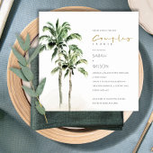 Tropische handpalmbomen schoeisel bedankkaart