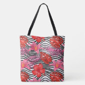 Tropische handpalmen Canvas tas (Achterkant)