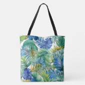 Tropische handpalmen Canvas tas (Achterkant)