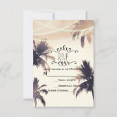 Tropische handpalmen en lampjes met roomdromen RSV RSVP Kaartje (Voorkant)