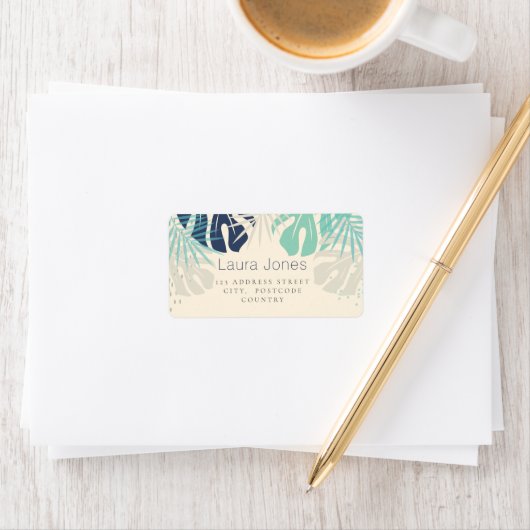 Tropische handpalmen — Visual Design Artist Etiket (Insitu)