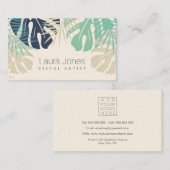 Tropische handpalmen — Visual Design Artist Visitekaartje (Voorkant / Achterkant)