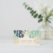 Tropische handpalmen — Visual Design Artist Visitekaartje (Staand voorkant)