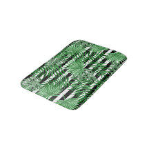 Tropische handpalmen zwart-wit strippatroon