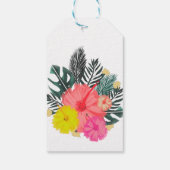 Tropische handtekening Hawaii Script Weddenschap Cadeaulabel (Achterkant)