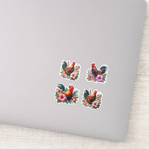 Tropische Hanen Sticker