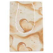 Tropische harten in Sand Beach bruiloft Medium Cadeauzakje (Voorkant)