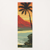 Tropische Hawaïaanse Strand en Palm Tree Yoga Mat (Voorkant)