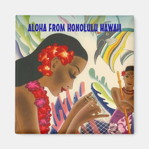 TROPISCHE HAWAII-REIZEN SOUVENIR MAGNET ~ CUSTOMIZ MAGNEET