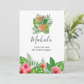 Tropische Hawaii-zomer Bedankkaart (Staand voorkant)