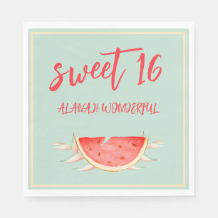 Tropische Hawaiiaanse 16e verjaardag Servet