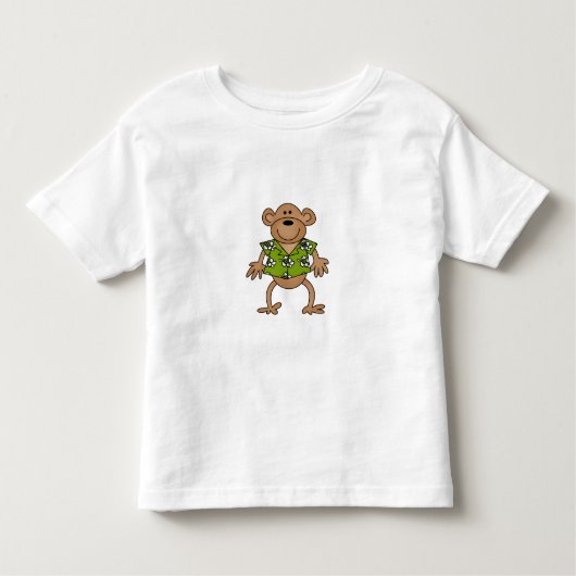 Tropische Hawaiiaanse aap Kinder Shirts (Voorkant)
