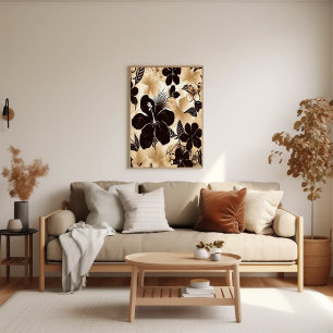 Tropische Hawaiiaanse Abstracte Floral Island Poster