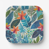 Tropische hawaiiaanse aloha print papieren bordje (Voorkant)