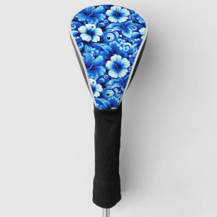 Tropische Hawaiiaanse bloemen Hibiscus kobalt blau Golfheadcover