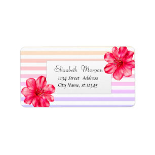 Tropische Hawaiiaanse Hibiscus, Strepen Etiket
