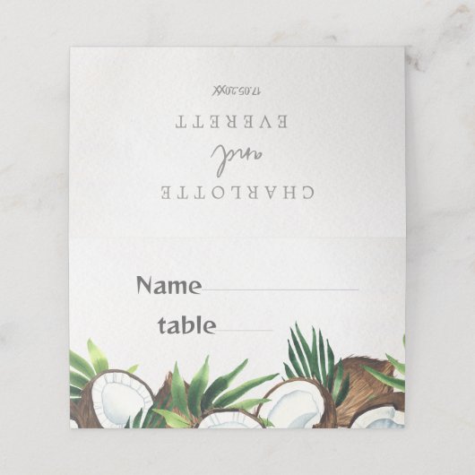 Tropische Hawaiian Floral & Coconut (Buitenkant ongevouwen)