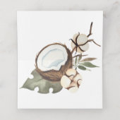 Tropische Hawaiian Floral & Coconut (Binnenkant ongevouwen)