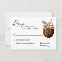 Tropische Hawaiian Floral Coconut Tree RSVP