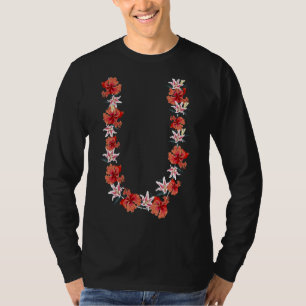 Tropische Hawaiian Flower Chain Vacation Lei T-shirt