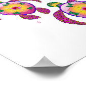 Tropische Hawaiian Honu Turtles Poster (Hoek)