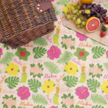 Tropische Hawaiian Hula Dancer Gezellige Kunst