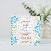 Tropische Hawaiian Invitation Turquoise Kaart (Staand voorkant)
